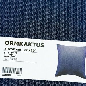 TWO matching Classic Blue Denim Pillow Covers 20x20